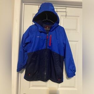 Swiss Tech Winter Jacket Coat Youth Boys or Girls Size Lg 10/12 Blue Black EUC
